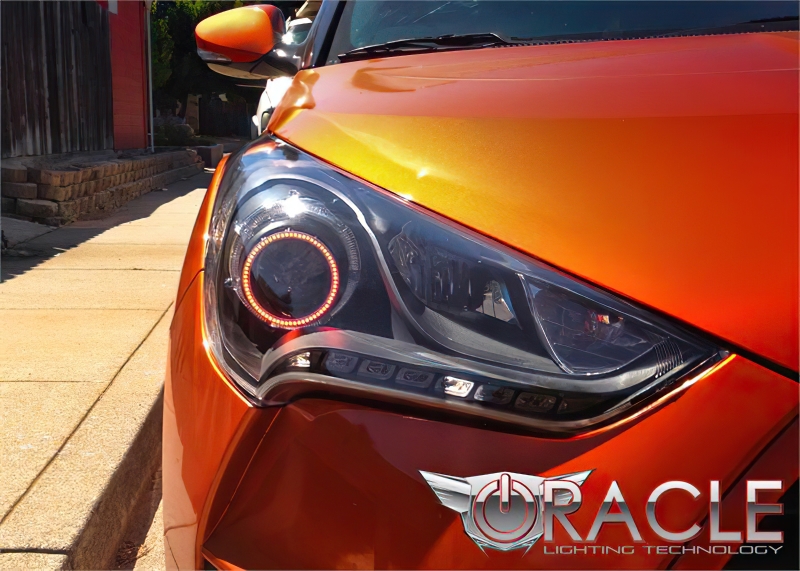 Hyundai Veloster Headlight Halo Kit - ORACLE Lighting - LED - Green - `11-`13